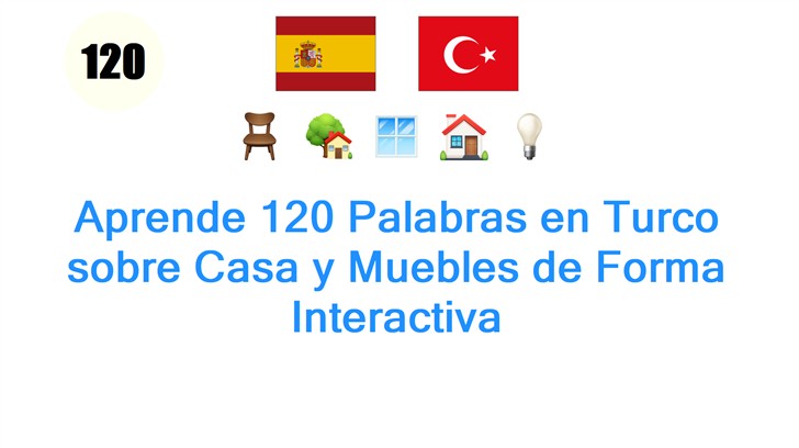 Aprende 120 Palabras en Turco sobre Casa y Muebles de Forma Interactiva